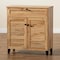 Baxton Studio Coolidge ModernOak Brown Finished Wood 1-Drawer Shoe Storage Cabinet 197-11925-ZORO - alternate 2